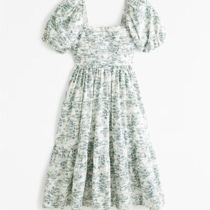 Abercrombie & Fitch Blue and White Midi Dress
